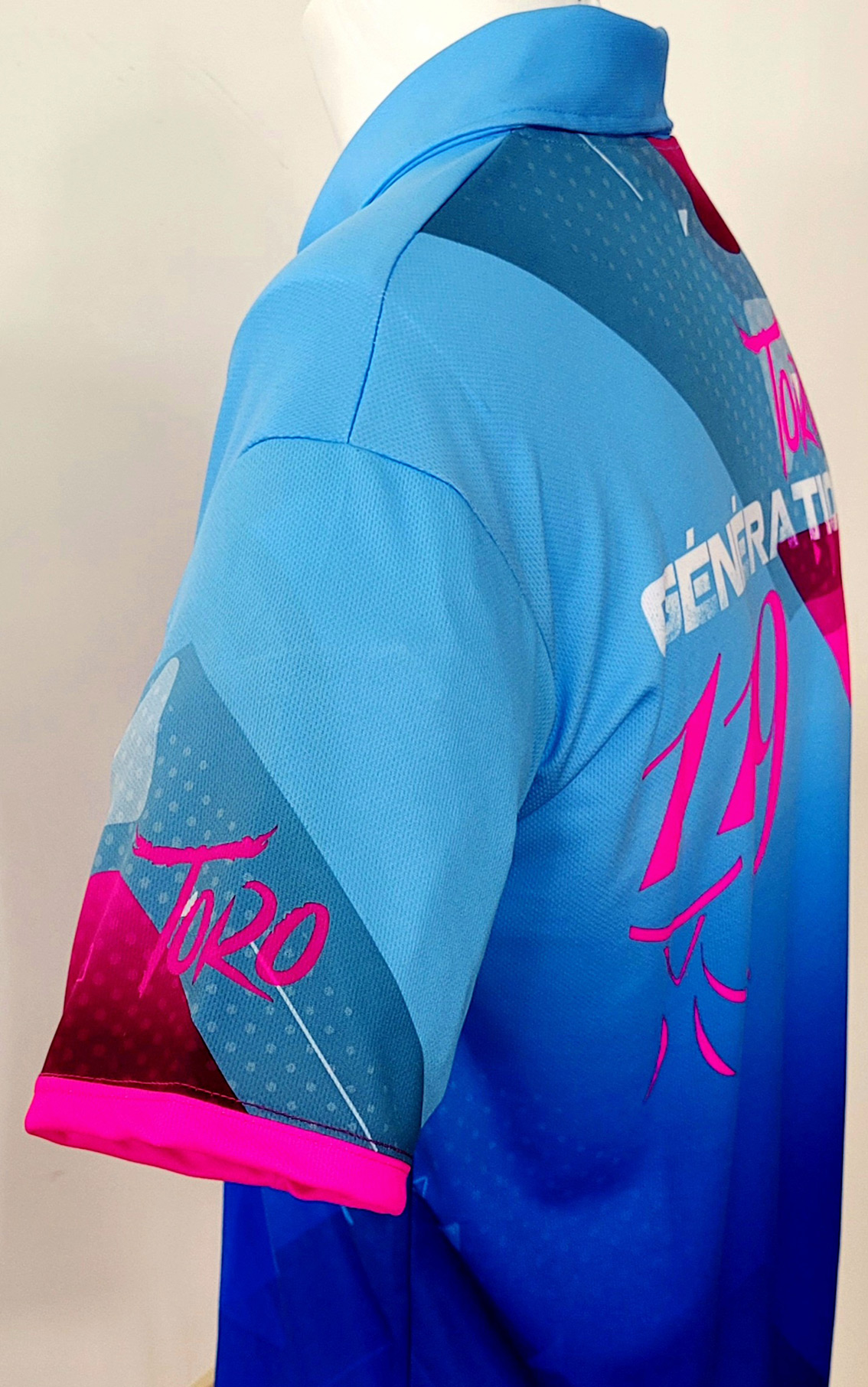 Polo Full Print "génération 119" bleu - Imagen 4